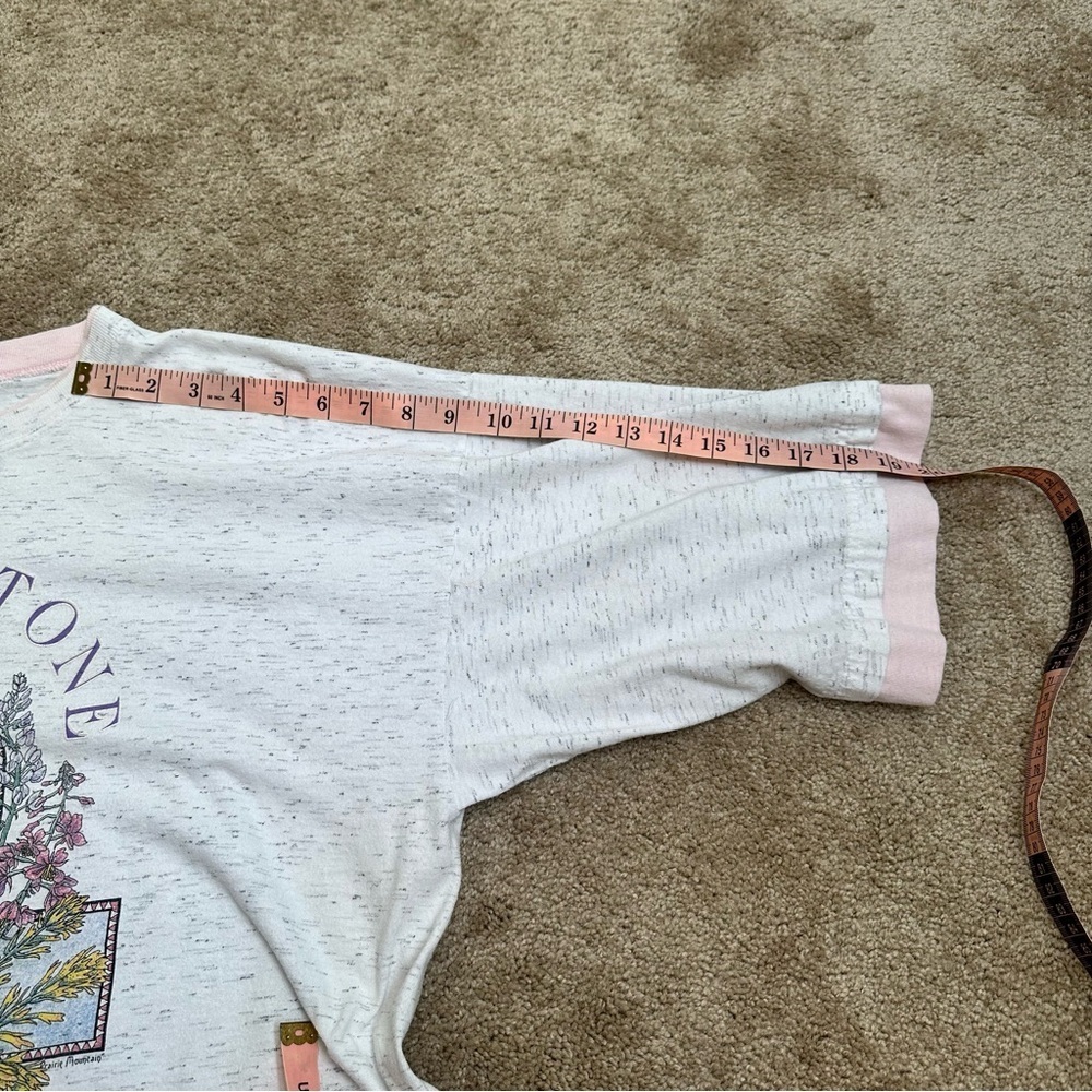 Vintage 90s Yellowstone T-Shirt Dress Sleep Pajama XXL Pink Gray Outdoor Graphic - Picture 9 of 10